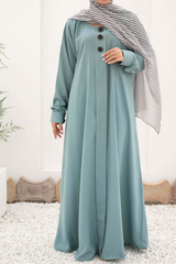 Turkish Style Maxi Abaya - Turquoise