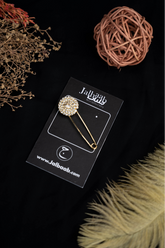 Crystal Button Safety Pin - Jalbaab