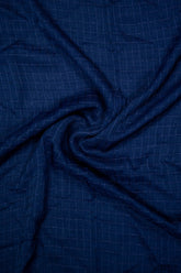 Cubical Textured Georgette Staller - Navy Blue