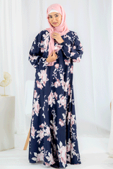 Nashwa P1 - Pirnted Maxi Abaya