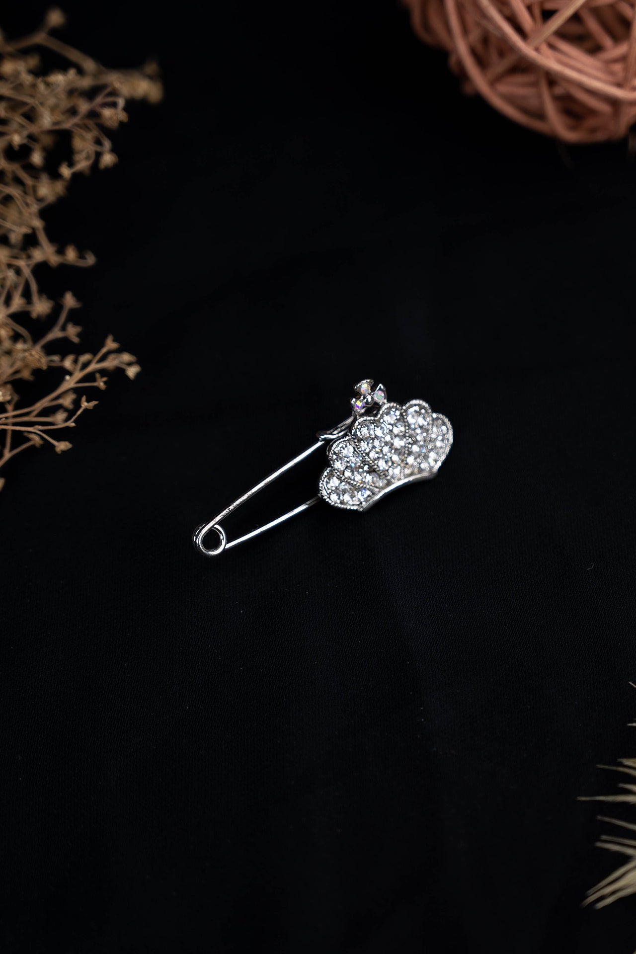 Crystal Butterfly Safety Pin