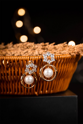 Pearl And Star Earrings - Jalbaab