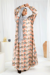 Nashwa P6 - Pirnted Maxi Abaya