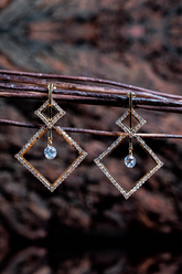 Double Square Earrings - Jalbaab