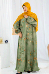 Nashwa P9 - Pirnted Maxi Abaya