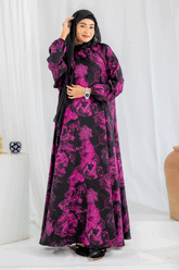 Nashwa P10 - Pirnted Maxi Abaya