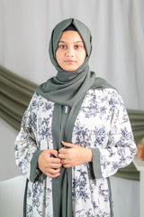 Bahaar 2.0 - Greyish Leaves Printed Flapped