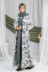 Bahaar 2.0 - Greyish Leaves Printed Flapped