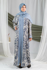 Bahaar 2.0 - Sky Blue Wave Textured Printed Flapped