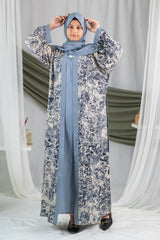 Bahaar 2.0 - Sky Blue Wave Textured Printed Flapped