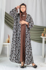 Bahaar - 2.0 Brown Leaf Printed Flapped