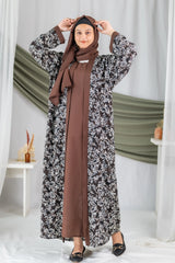 Bahaar - 2.0 Brown Leaf Printed Flapped