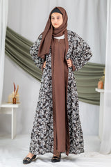 Bahaar - 2.0 Brown Leaf Printed Flapped