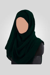 Premium Chiffon Staller - Green - Jalbaab