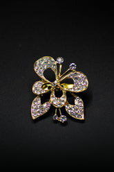 Crystal Butterfly Brooch - Jalbaab