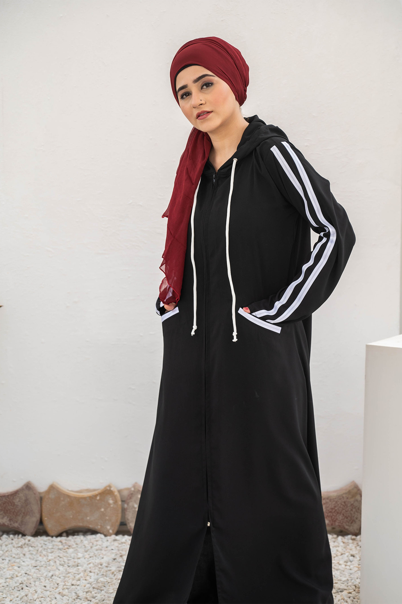 Modest Hoodie Abaya – Black