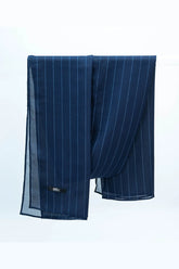 Dark Line Printed Staller - Blue - Jalbaab