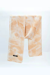 Tie N Dye Printed Staller - Peach - Jalbaab