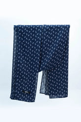 Navy Drop Printed Staller - Navy Blue - Jalbaab