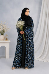 Bahaar - Double Panel Black Maxi Abaya