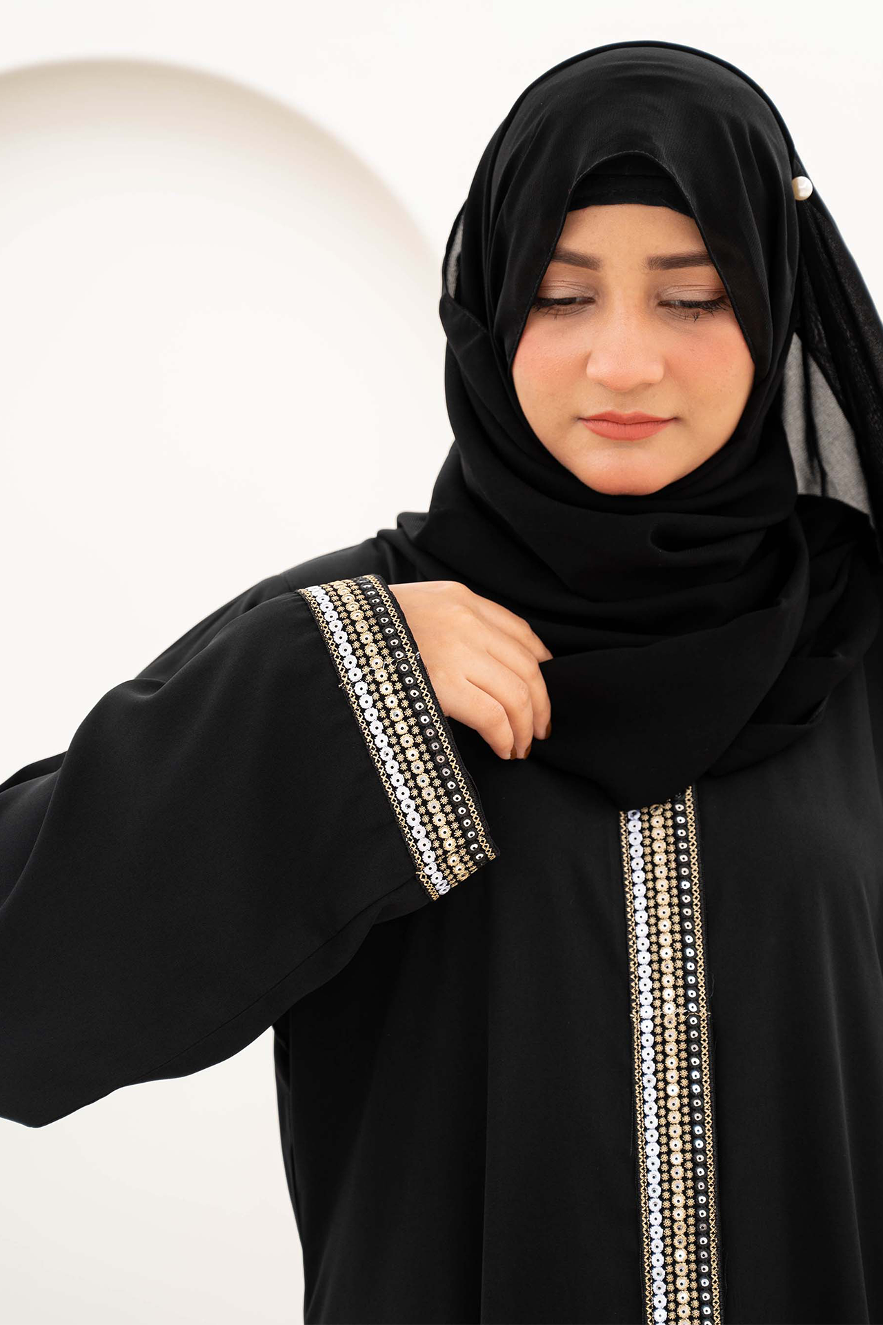 Noir Gown Abaya - Black