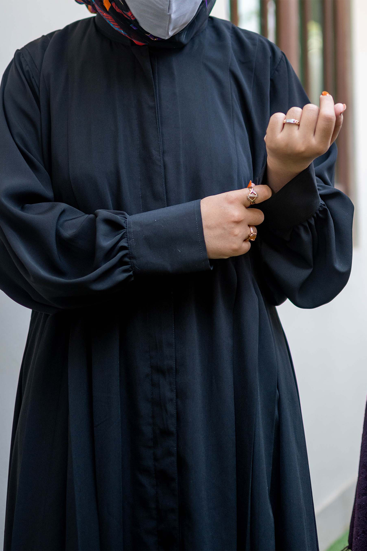 Platted Gown - Black