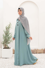 Turkish Style Maxi Abaya - Turquoise