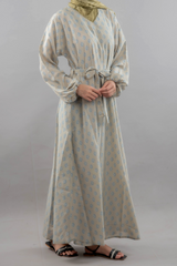 Printed Maxi - Dull Mehndi Green - Jalbaab