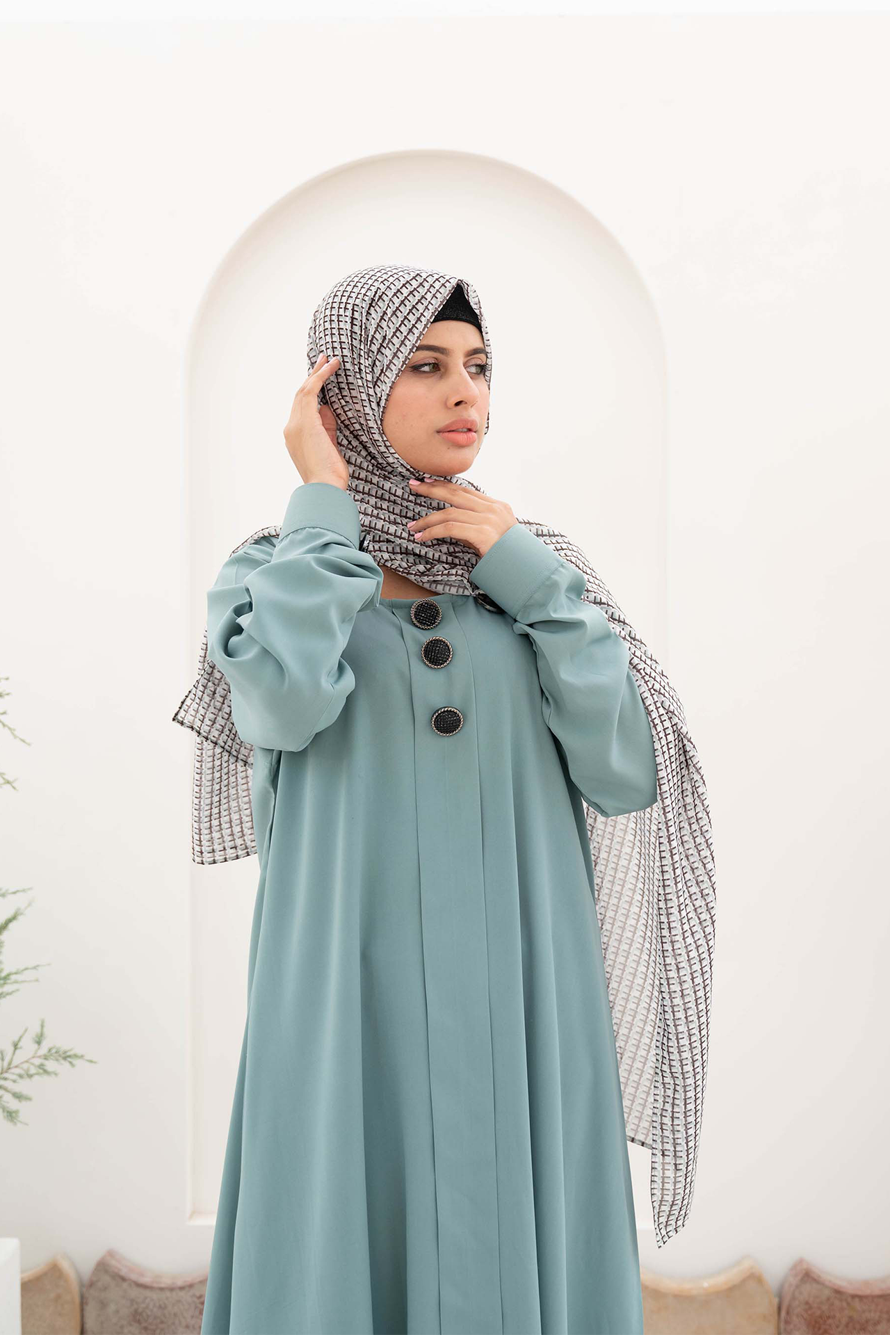 Turkish Style Maxi Abaya - Turquoise