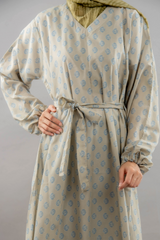 Printed Maxi - Dull Mehndi Green - Jalbaab