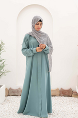 Turkish Style Maxi Abaya - Turquoise - Jalbaab