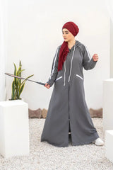 Hoodie Abaya – Smokey Grey