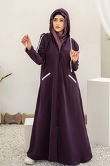 Hoodie Abaya – Deep Violet