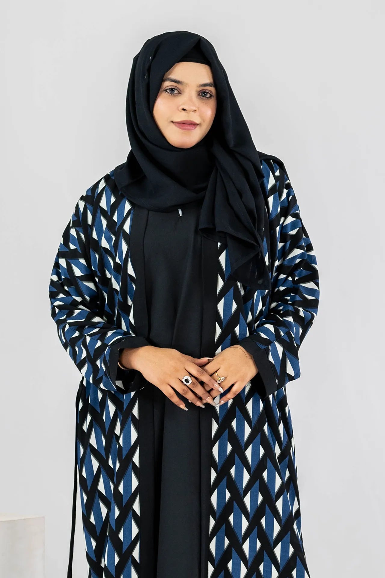 Bahaar - Double Panel Black Maxi Abaya
