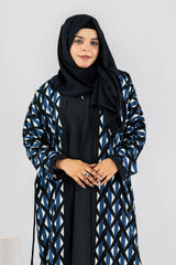 Bahaar - Double Panel Black Maxi Abaya