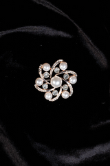 Round Pearl Brooch