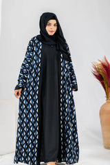 Bahaar - Double Panel Black Maxi Abaya