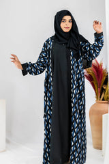 Bahaar - Double Panel Black Maxi Abaya