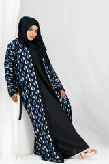Bahaar - Double Panel Black Maxi Abaya