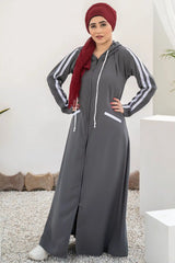 Hoodie Abaya – Smokey Grey