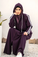 Hoodie Abaya – Deep Violet