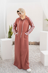 Hoodie Abaya – Salmon Pink
