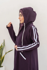 Hoodie Abaya – Deep Violet