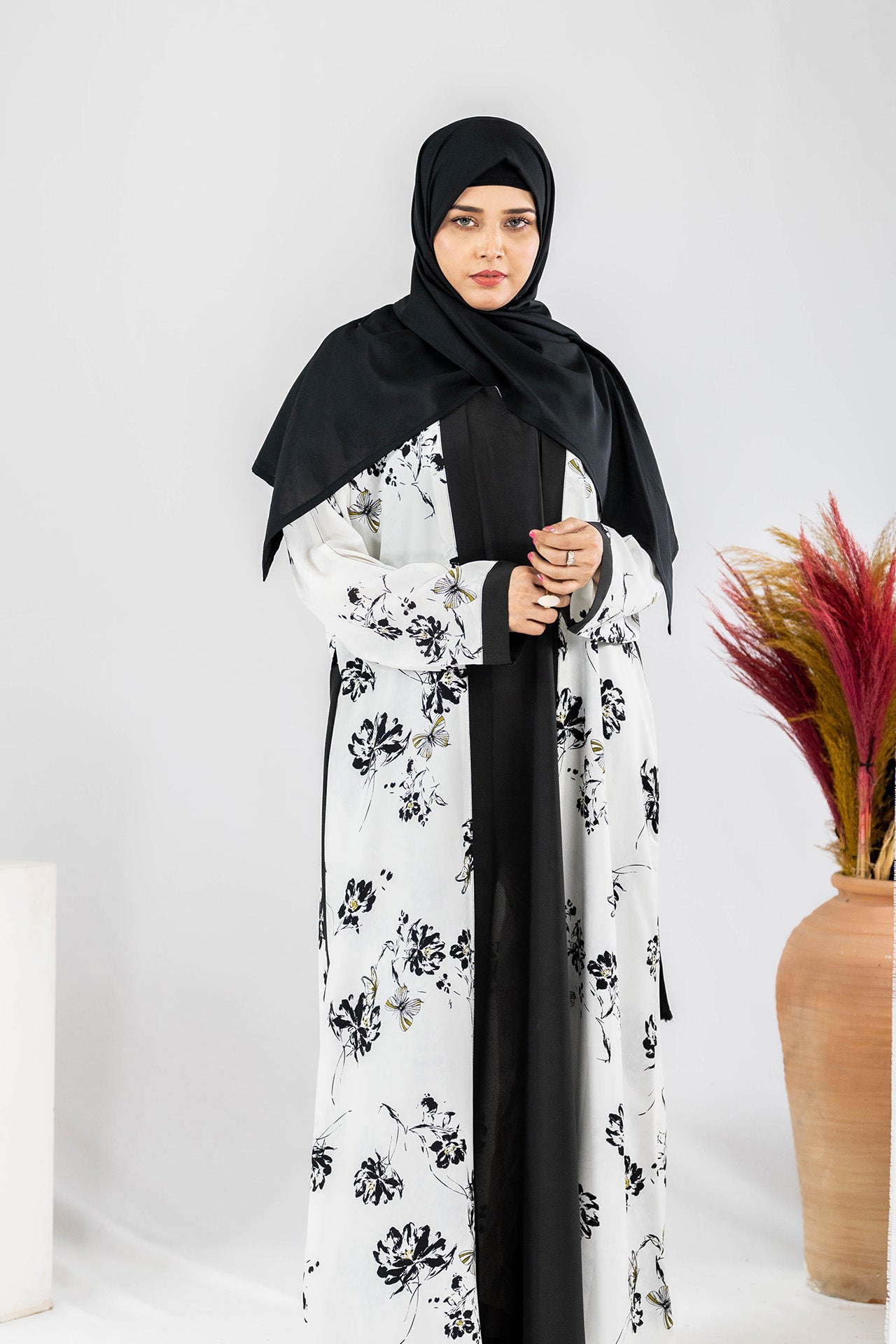 Bahaar - Double Panel Floral Maxi Abaya