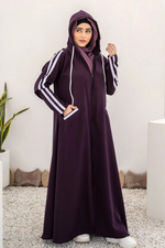 Hoodie Abaya – Deep Violet