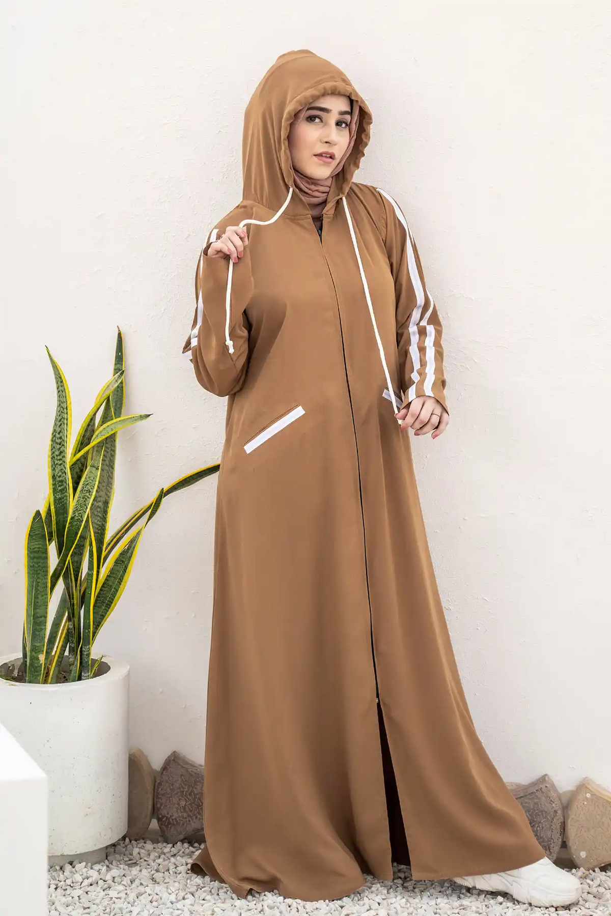 Hoodie Abaya – Camel