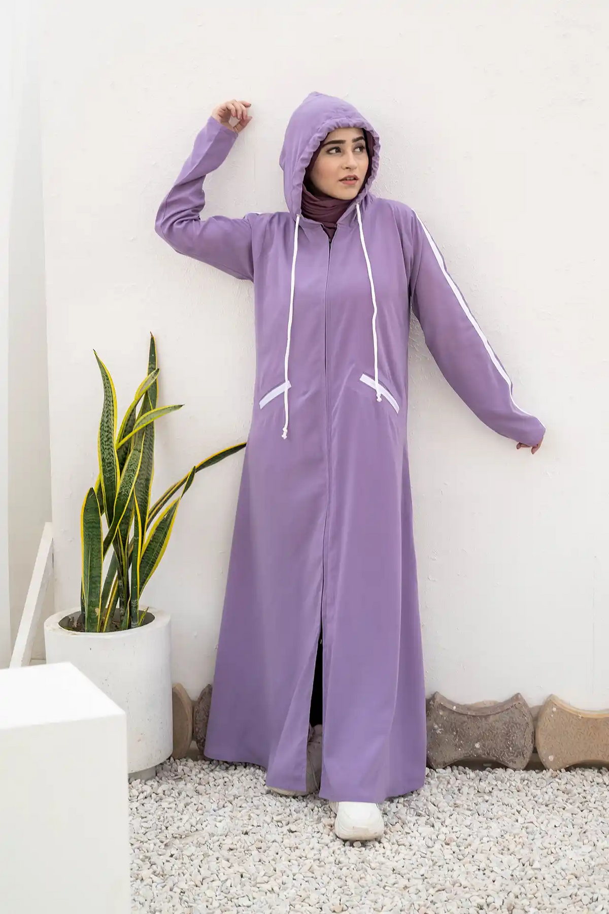 Hoodie Abaya – Lavender