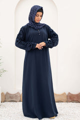 Gazer Style Maxi Abaya - Navy Blue