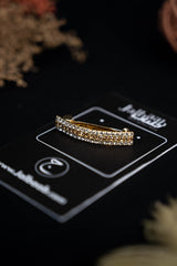 Crystal Gold Safety Pins