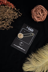 Gold Button Safety Pin